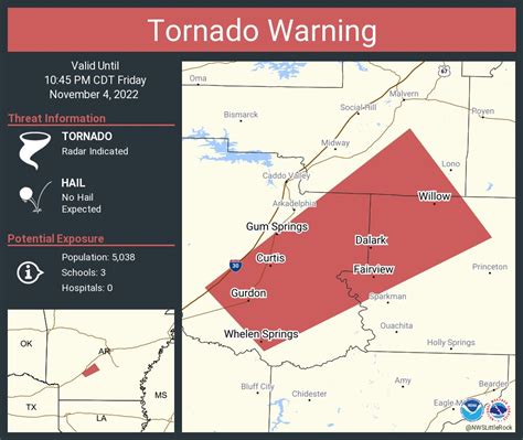 NWS Tornado on Twitter: "Tornado Warning including Gurdon AR, Gum ...