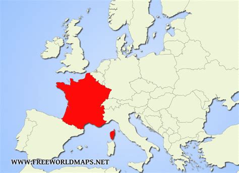 Where is France located on the World map?