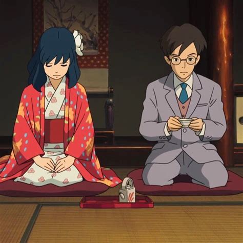 Jiro and Naoko on their wedding ceremony #studioghibli #thewindrises # ...