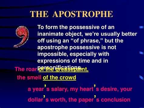 The apostrophe