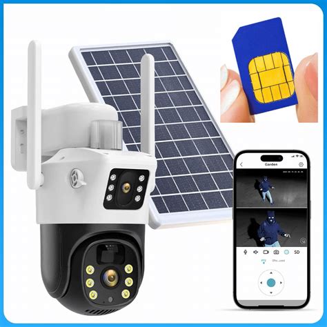 Gsm Dual Lens 4G Solar Camera Sim Card Cctv V380 Pro App 4Mp Dual Cctv 1