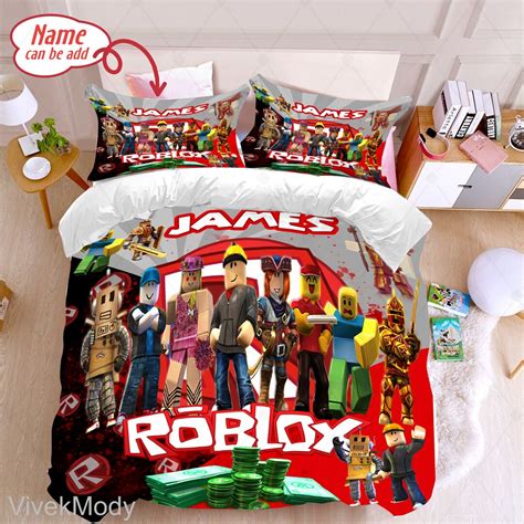 Personalized Roblox Bedding Set Roblox Gamer Quilt Blanket - Etsy