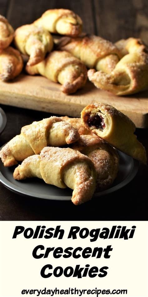 Polish crescent cookies (rogaliki) with jam filling are moreishly delicious, easy to make and pe ...