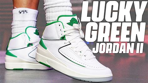 Air Jordan 2 Lucky Green Review and On Foot - YouTube