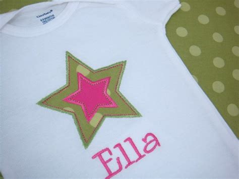 Personalized Baby Girl Shirt Baby Girl Star Bodysuit | Etsy