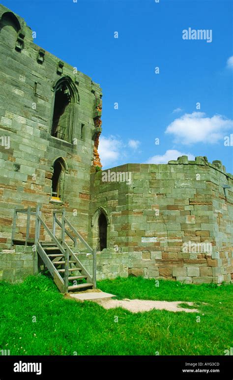 Ruined remains of Stafford Castle Staffordshire England Stock Photo - Alamy