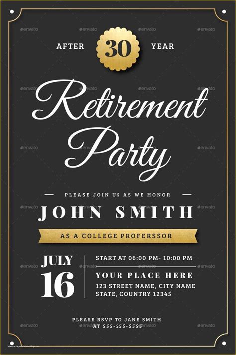 Free Retirement Invitation Template Microsoft Word