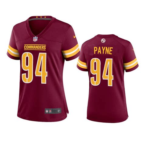 Womens Washington Commanders #94 Daron Payne Burgundy Limited Jersey