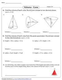 find the volume cut from the sphere by the cone