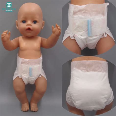 Clothes for dolls fits 43cm 45cm Baby Born Zapf Doll Simulation diapers ...