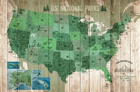 National Park Poster National Park Map Kids Bedroom - Etsy