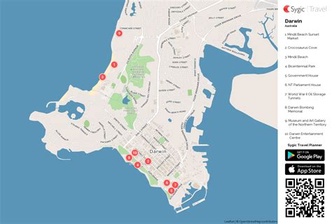 Darwin Printable Tourist Map | Sygic Travel