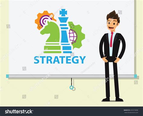 Businessman Presentation Business Concept Cartoon Illustration Stock Vector (Royalty Free ...