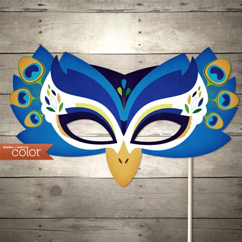 DIY Printable Peacock Mask Birthdays, Halloween, Masquerade Ball, Mardi ...