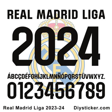 Real Madrid 2023-2024 Font Vector - Font Download