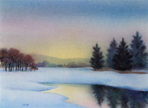 Landscape Simple Winter Paintings Easy - kripe87