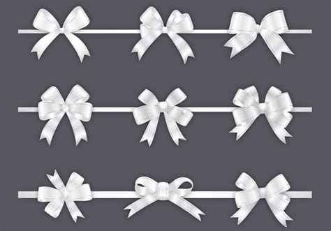 White Bow Vector Pack 59803 Vector Art at Vecteezy