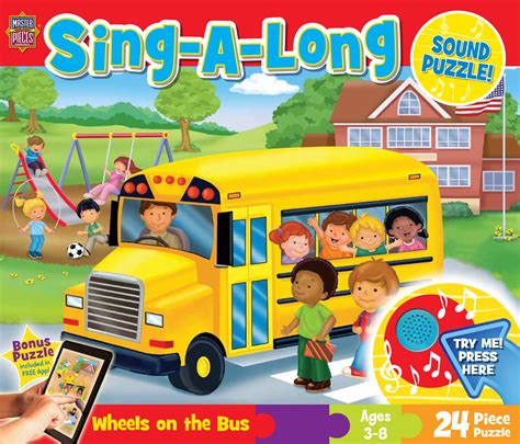 MASTERPIECES 24 Piece - Wheels on the Bus Sound Puzzle