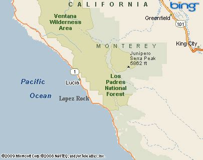 Lucia, California Area Map & More