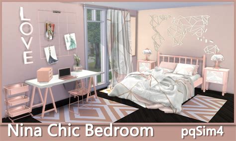 Sims 4 CC's - The Best: NINA CHIC BEDROOM by pqsim4