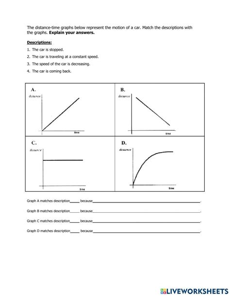 Motion Graphs activity | Live Worksheets - Worksheets Library