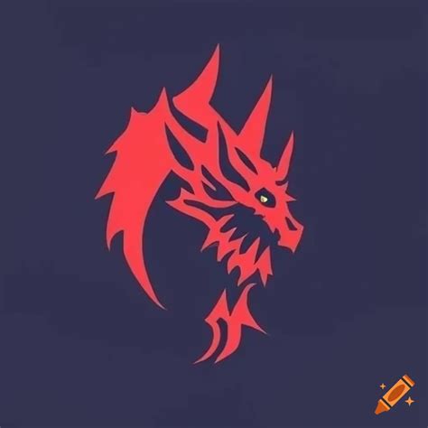 Simplistic demon dragon head tattoo design on Craiyon