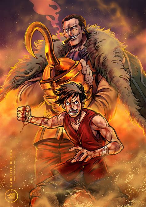 Luffy vs Crocodile by karolynerocha -- Fur Affinity [dot] net