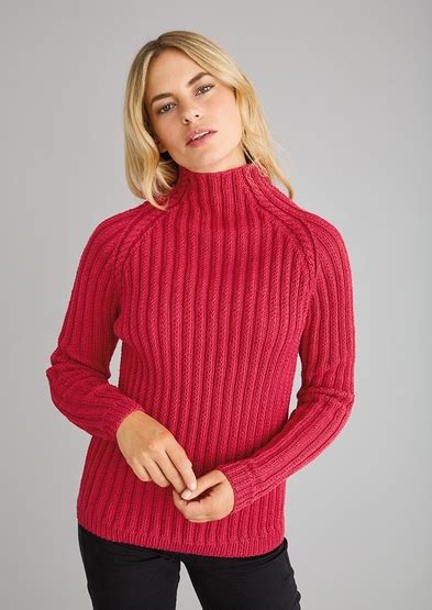 Free-knitting-pattern-for-a-roll-neck-sweater-easy ⋆ Knitting Bee