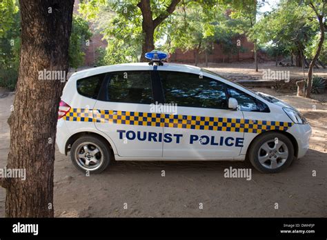 Tourist Police car Bagan Burma Stock Photo - Alamy