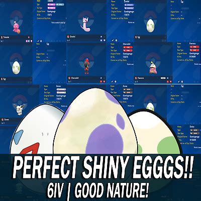 POKEMON SCARLET & Violet Shiny Eggs 6IV & Good Nature!! £9.66 - PicClick UK