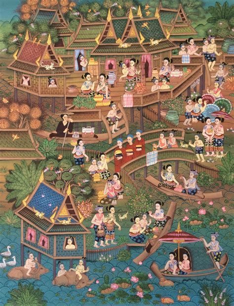 Thai Culture Painting - Tradtional Thai Paintings Gallery | Royal Thai Art