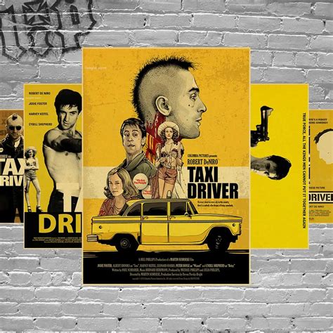 Taxi driver driver taxi classic movie poster decoration retro retro Robert Deniro-in Wall ...