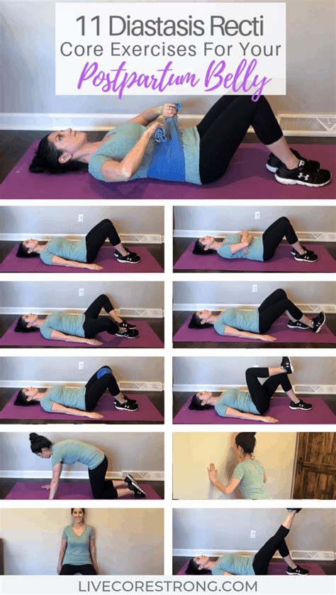 11 Diastasis Recti Core Exercises For Your Postpartum Belly | VIDEO - Live Core Strong