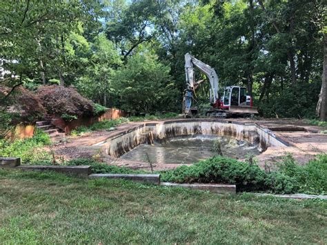 Concrete Pool Removal in Clarksville Maryland - Carroll Bros. Contracting