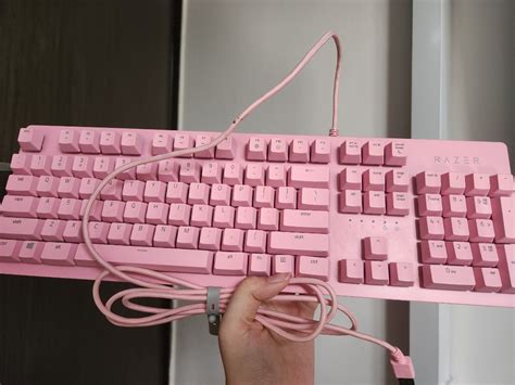 Razer Pink Keyboard, Computers & Tech, Parts & Accessories, Computer Keyboard on Carousell