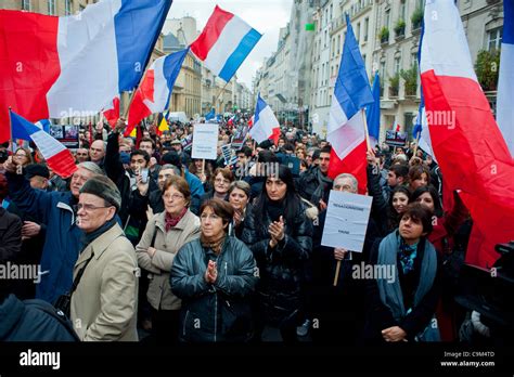 Paris, France, Crowd of Armenians Demonstrating near the French Senate ...