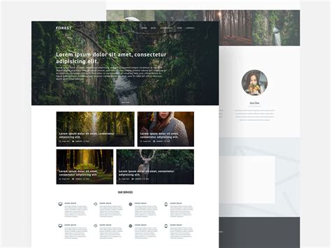 Forest Website Template - Free Resource - Freebie Supply