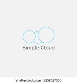 Simple Cloud Logo Three Circles Stock Vector (Royalty Free) 2259327553 | Shutterstock