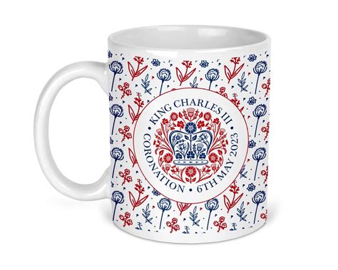 The Coronation 2023 Official Emblem Mug, the Coronation of King Charles III and the Queen ...