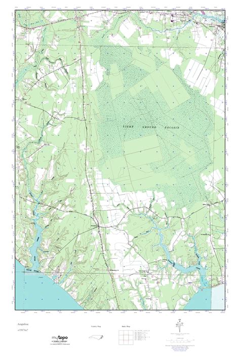 MyTopo Arapahoe, North Carolina USGS Quad Topo Map