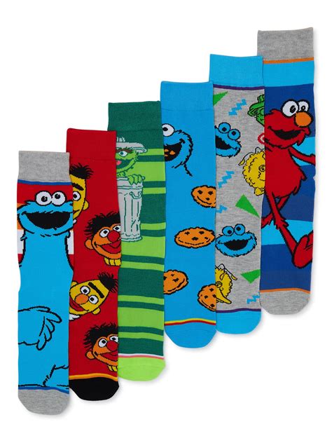 Sesame Street Men's Socks, 6-Pack - Walmart.com