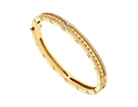 Yellow gold B.zero1 Bracelet with 0.87 ct Diamonds | Bulgari Official Store | Bvlgari bracelet ...