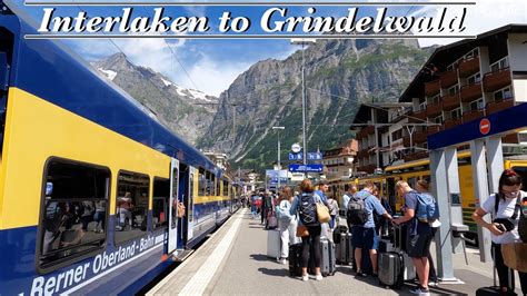 Interlaken to Grindelwald - Beautiful train journey in Switzerland | 4K ...