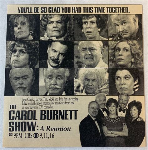 1993 CBS tv ad ~ CAROL BURNETT SHOW REUNION | eBay | Tv ads, Carol burnett, Carole