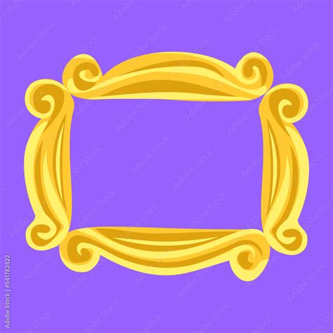 Picture Frame Friends Door | Yellow Frame Tv Series Friends - Clip Art ...