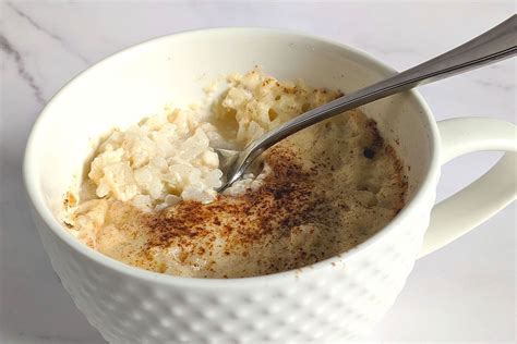 Microwave rice pudding in a mug recipe