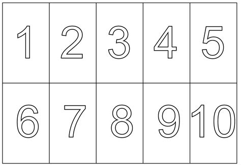 1 To 10 Numbers PNG HD Quality | PNG All