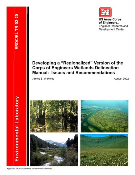 (PDF) Environmental Laboratory - Headquarters U.S. Army … Wetland Delineation Methods: Science ...