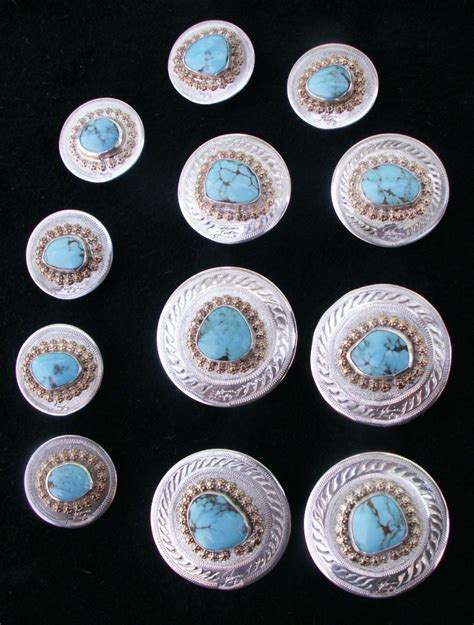 Denice Langley Custom Leather | Silver turquoise jewelry, Conchos, Silver