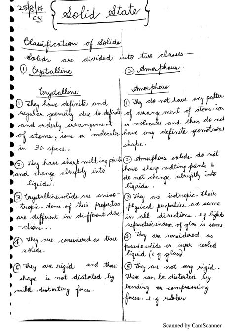 SOLUTION: Chemistry Solid state chemistry Notes - Studypool